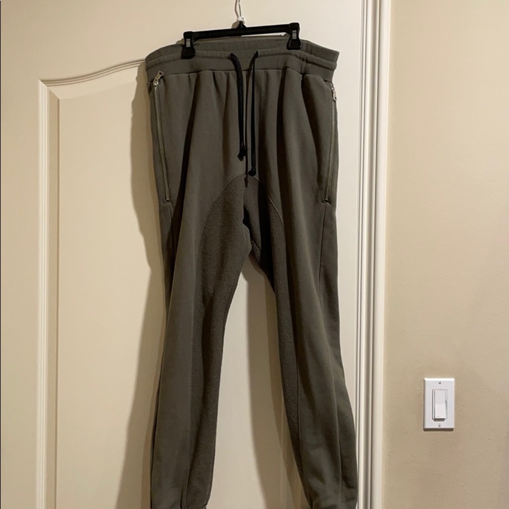 Green sweatpants